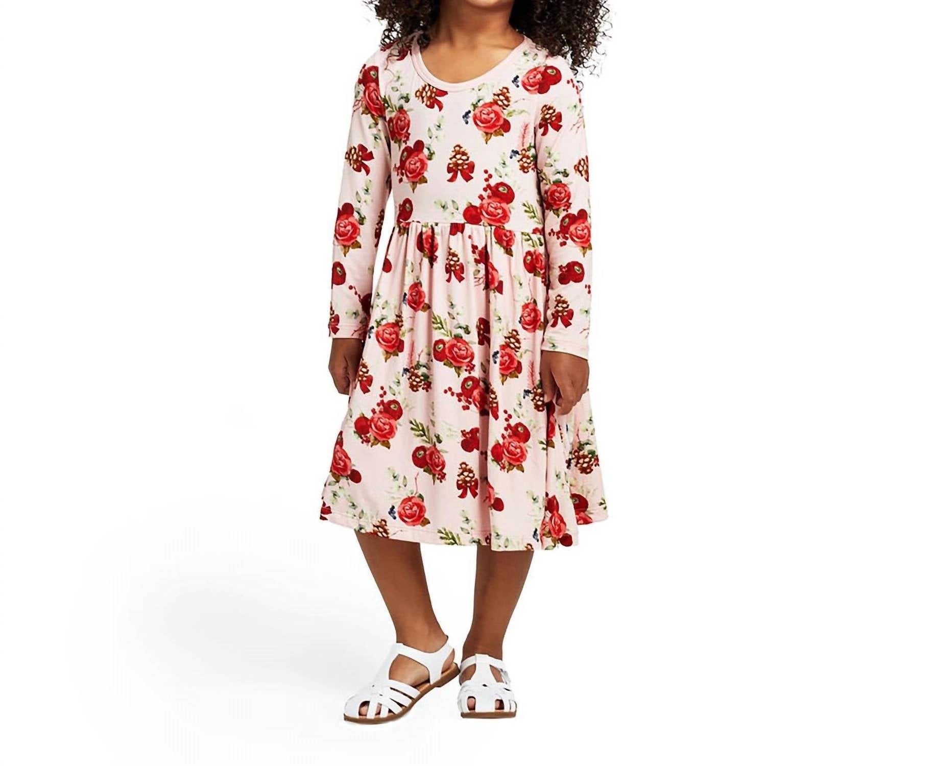 Kickee - Kid's Long Sleeve Twirl Dress With Pockets