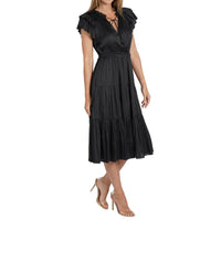 Love Token - Pamela Ruffle Trim Midi Dress