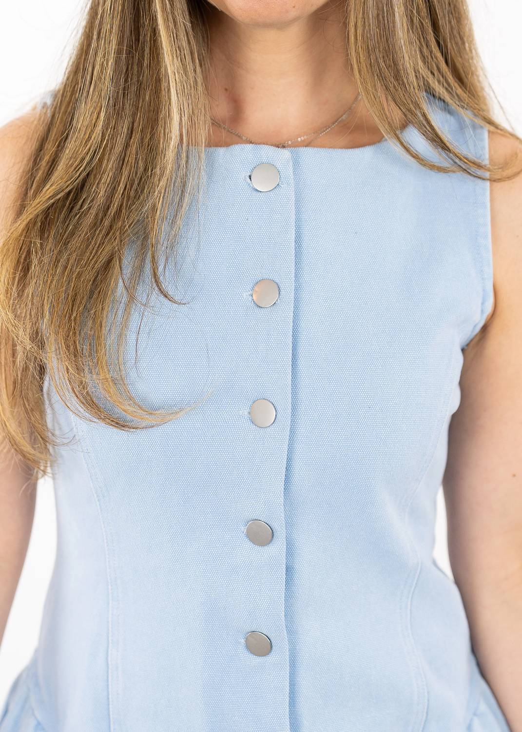 Olivaceous - Arden Button-Front Mini Dress