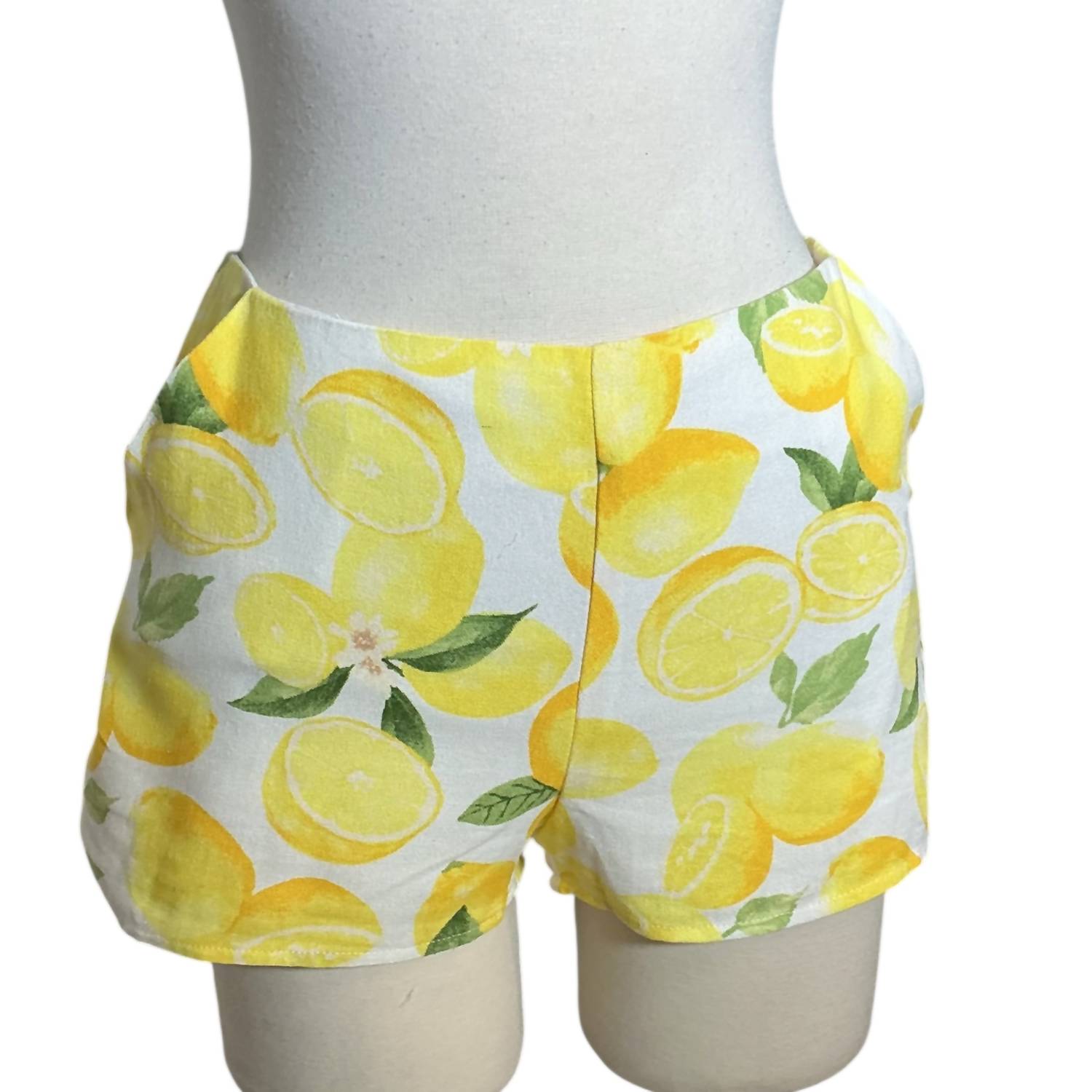 LE LIS La Sorrentina Lemon Cotton Vest Top With Shorts Two Piece Set in yellow - women's sleepwear - view 5