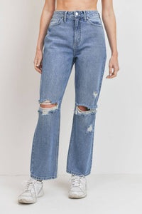 J Brand - High Rise Straight Cropped Jeans