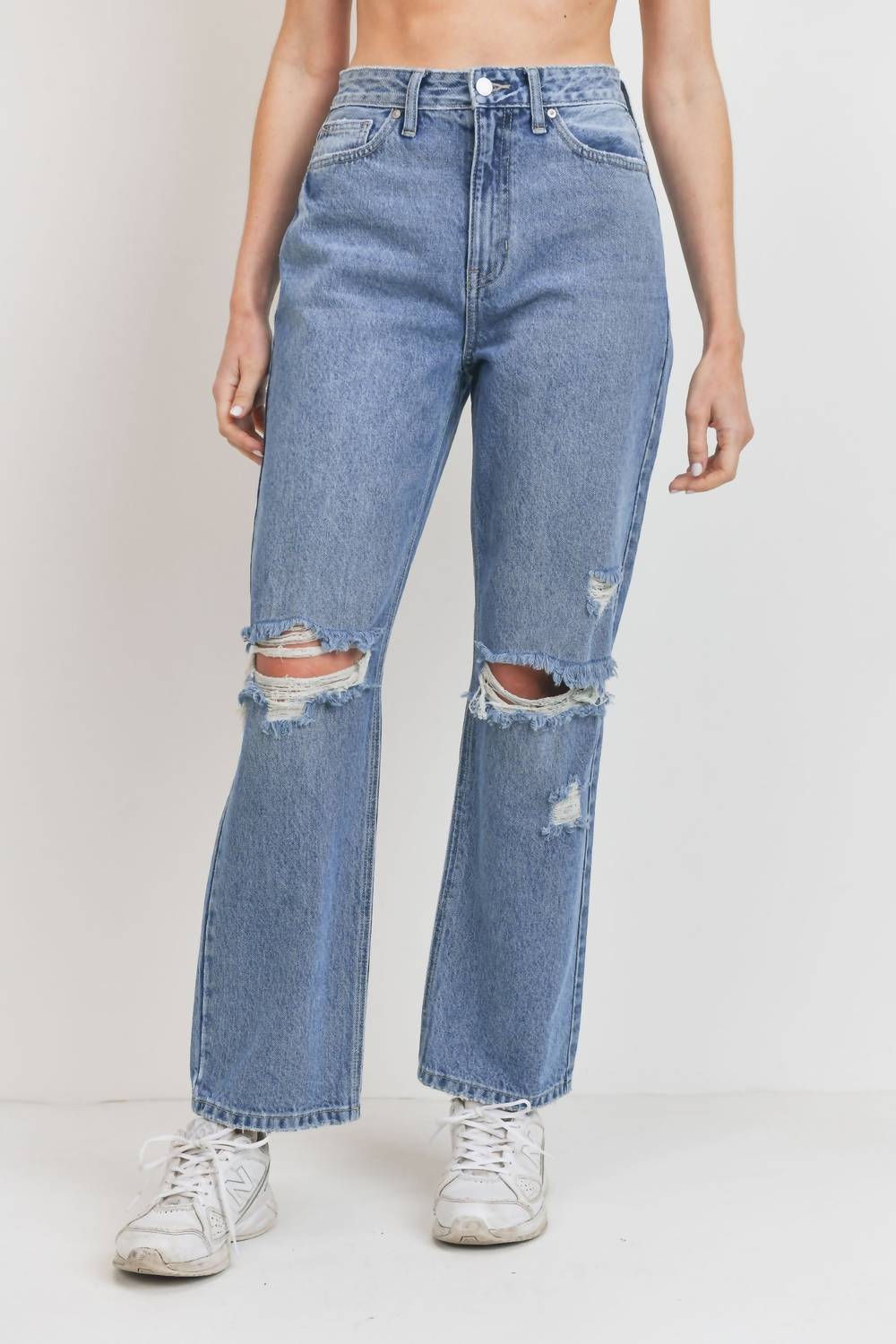 J Brand - High Rise Straight Cropped Jeans