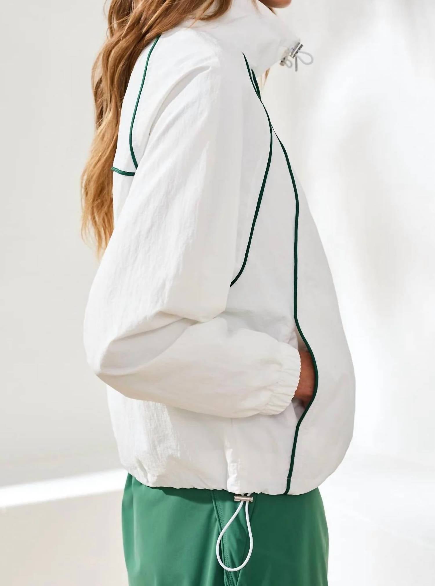 Tribal - Lightweight Adjustable Zip-front Windbreaker Jacket