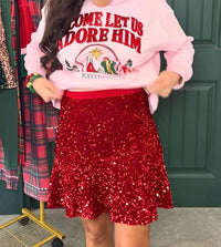 Brianna Cannon - Sequin Trumpet Mini Skirt