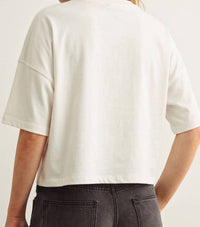 Miou Muse - Button Down Round Neck Half Sleeve Top