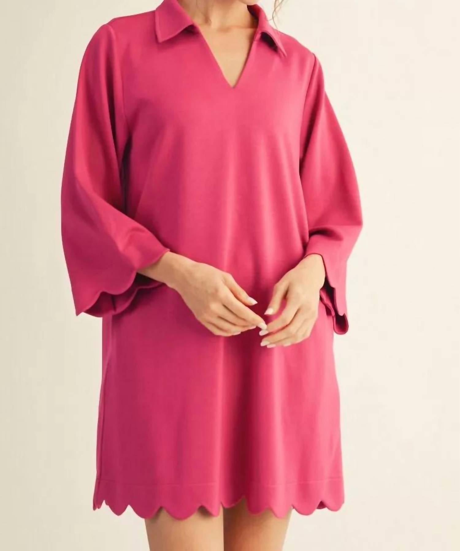 Jodifl Come My Way Dress in magenta - women's dress - detail view