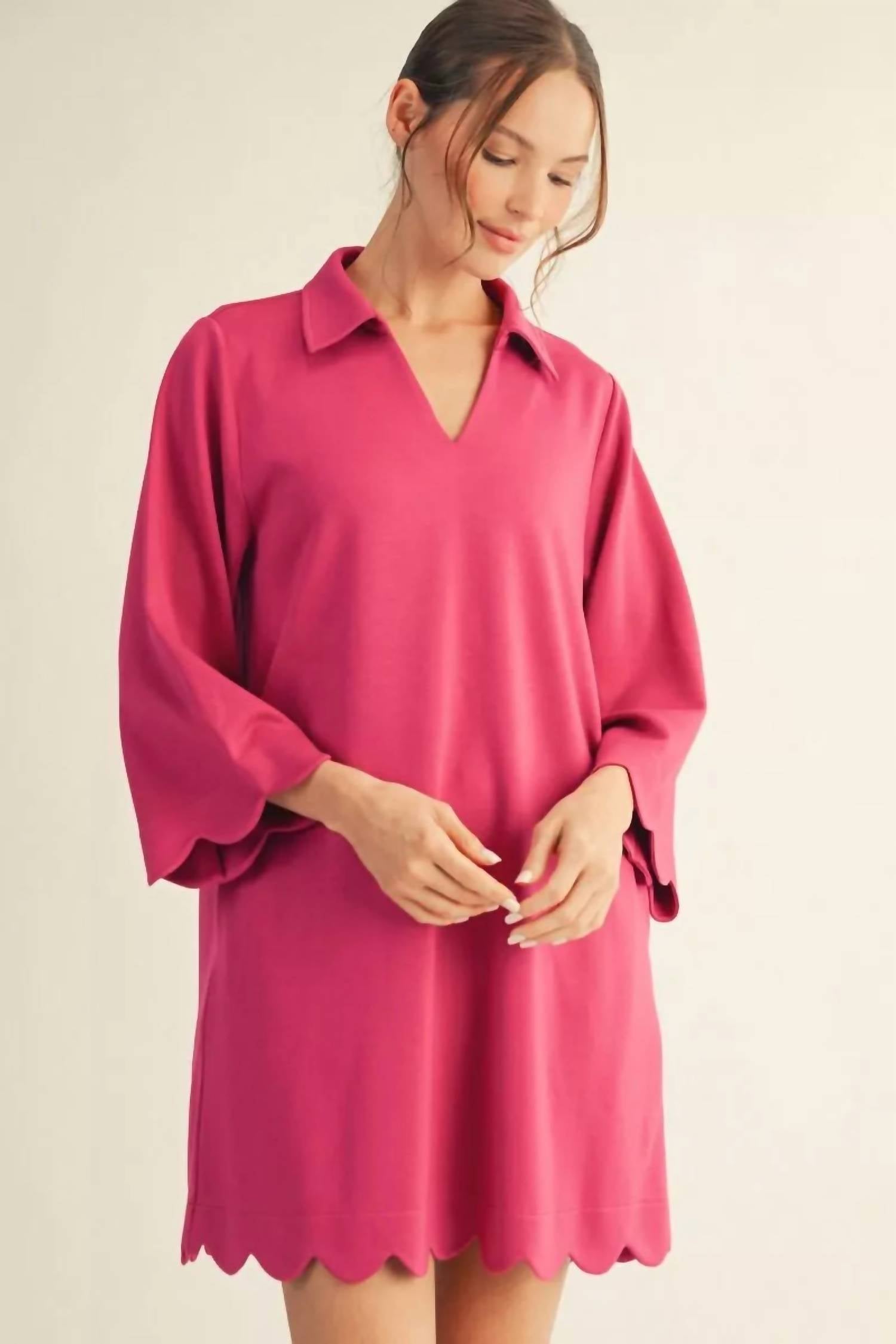 Jodifl Come My Way Dress in magenta - women's dress - alternate view