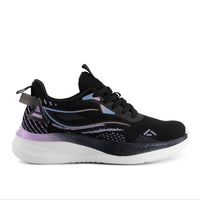 Andrea Women’s Athletic-inspired Comfort Sneakers in black multi - women's sneaker - detail view