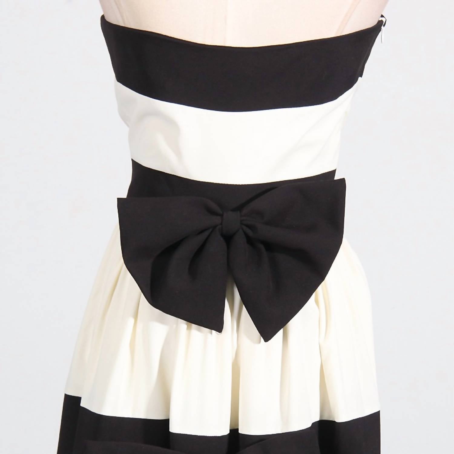Productseeker Black and White Strapless Dress - women's dress - alternate view