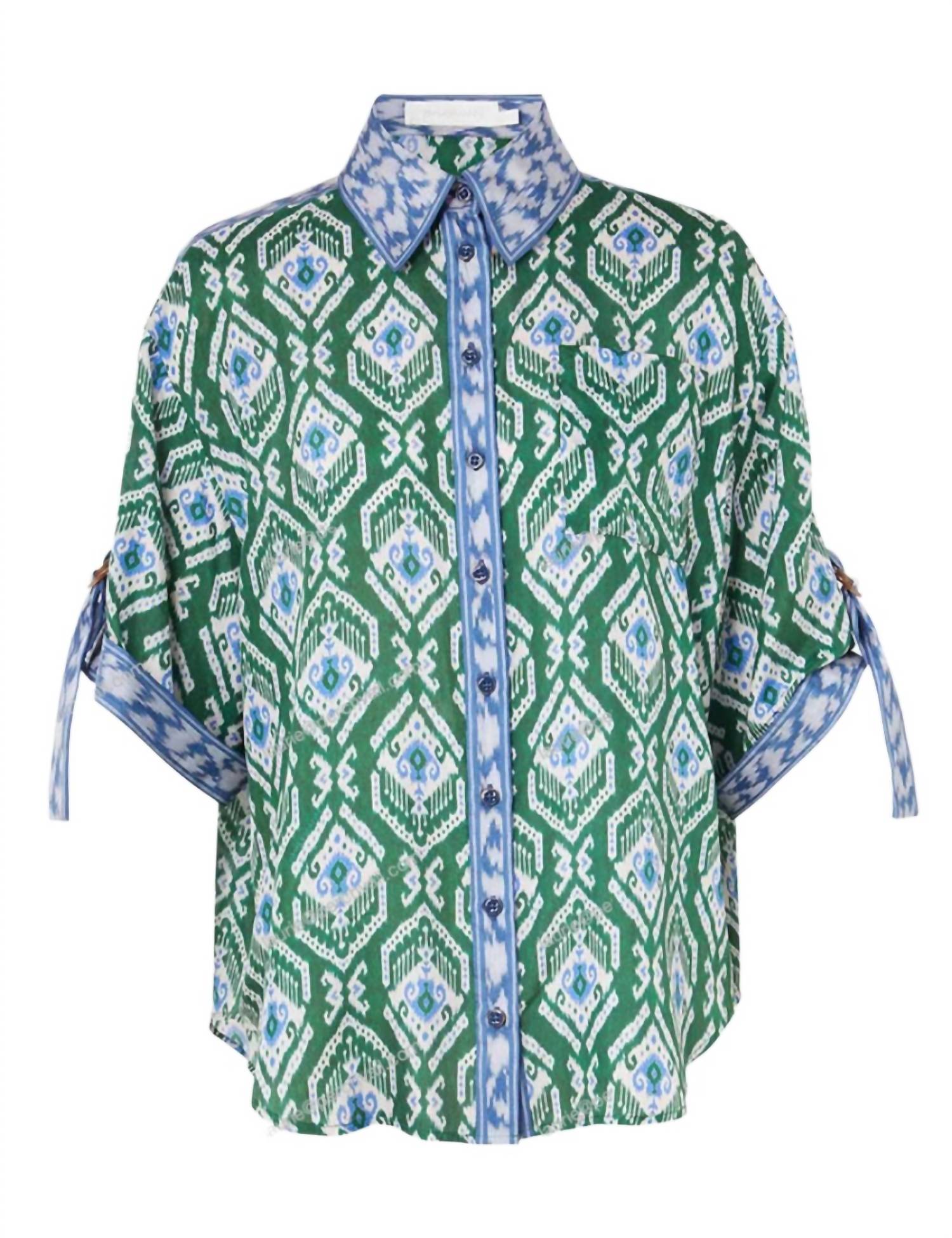 Zimmermann - Wylie Relaxed Short Sleeve Shirt