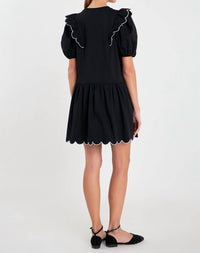 2.7 August Apparel - Scallop Edge Knit Mini Dress