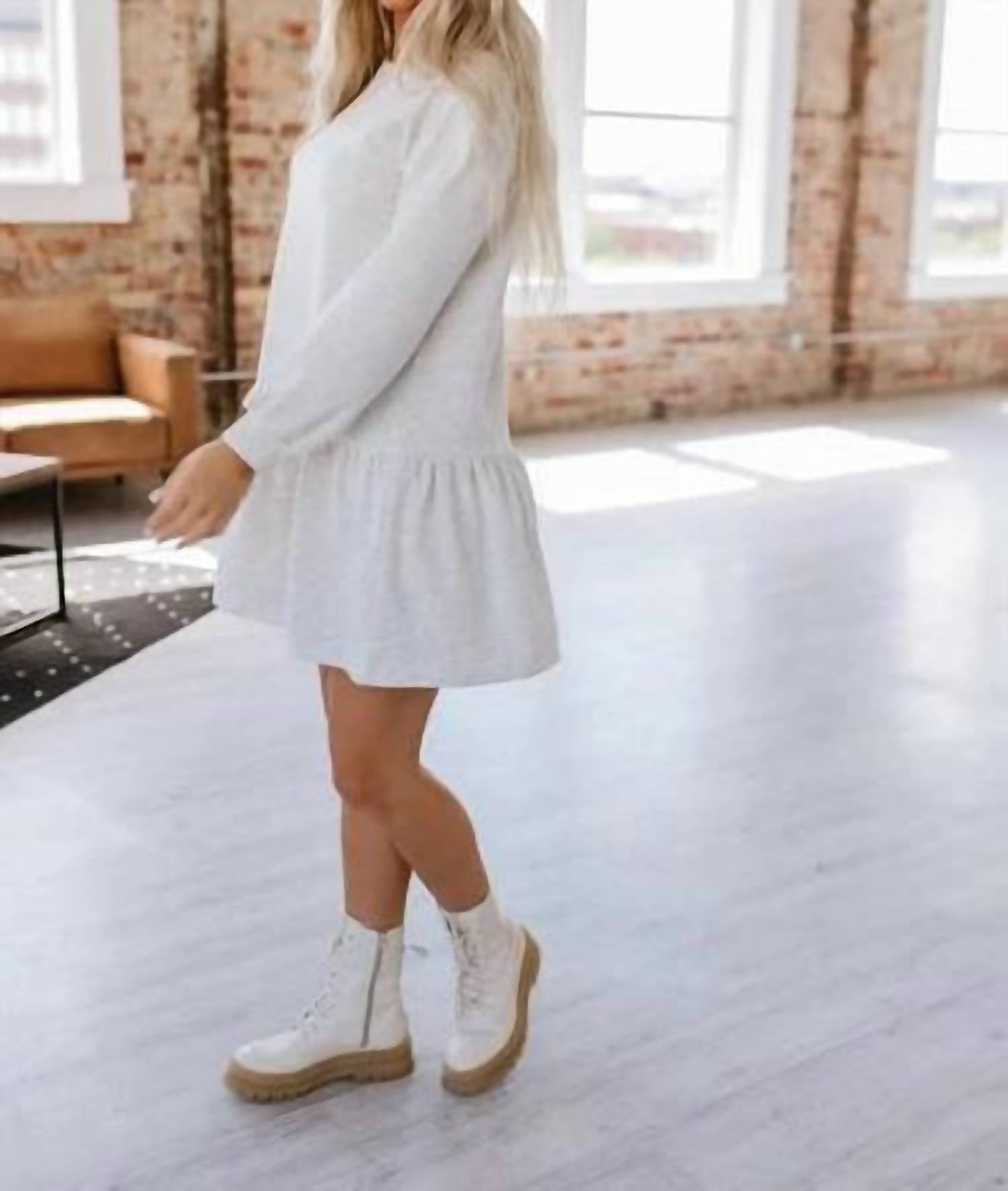 Liam & Company - Shiloh Ruffle Hem Sweatshirt Dress