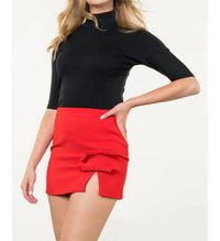 Thml - Bow Detail Slit Mini Skirt