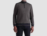 Bugatchi Uomo - Diagonal Stripe Melange Quarter Zip