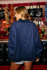 Bucketlist - Usa And Flag Reversible Mock Neck Sweatshirt