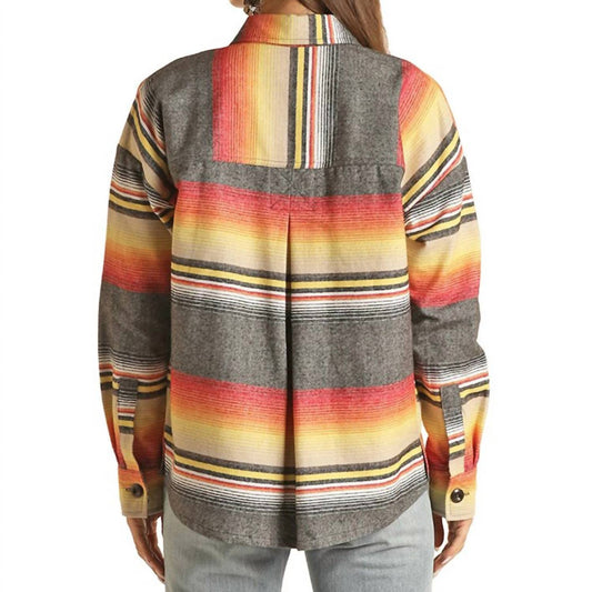 Rock & Roll Denim - Native Style Stripped Shacket