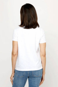 Elliott Lauren - Upper Deck Asymmetrical Button Detail Tee