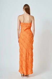Endless Rose - Juliette Strapless Ruffled Maxi Dress