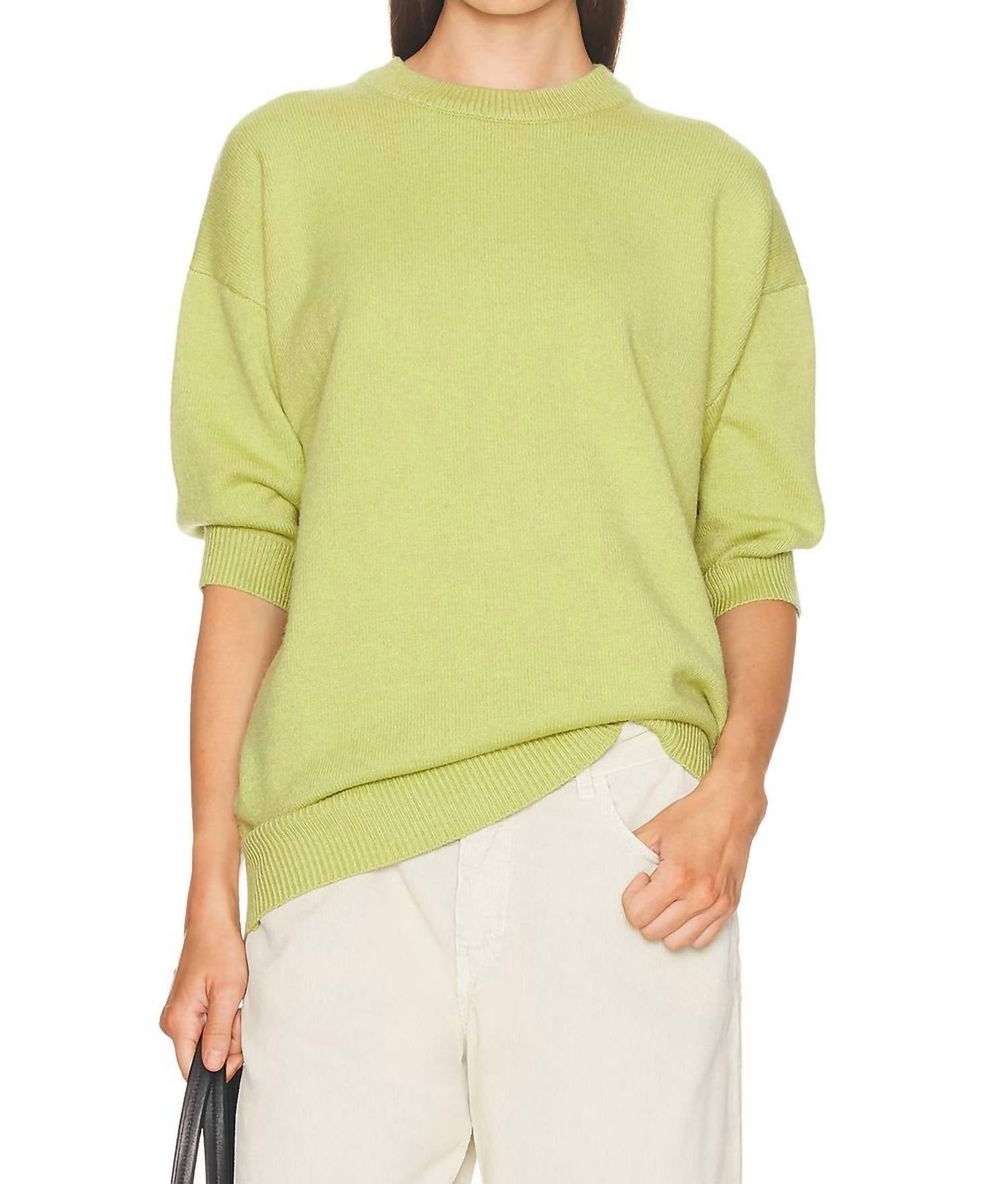 SER.O.YA Jacey Sweater in green tea - women's sweater