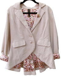 Aratta - Women Corduroy Blazer With Velvet Patches