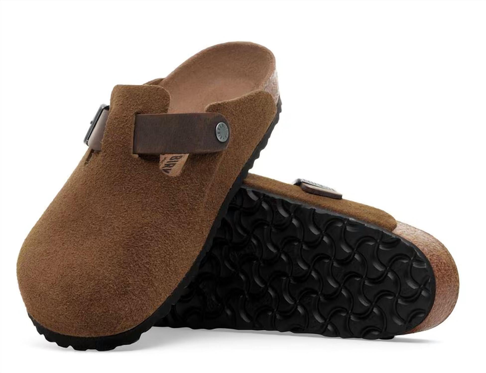 BIRKENSTOCK Unisex - Boston Suede Clog in dark tea - item