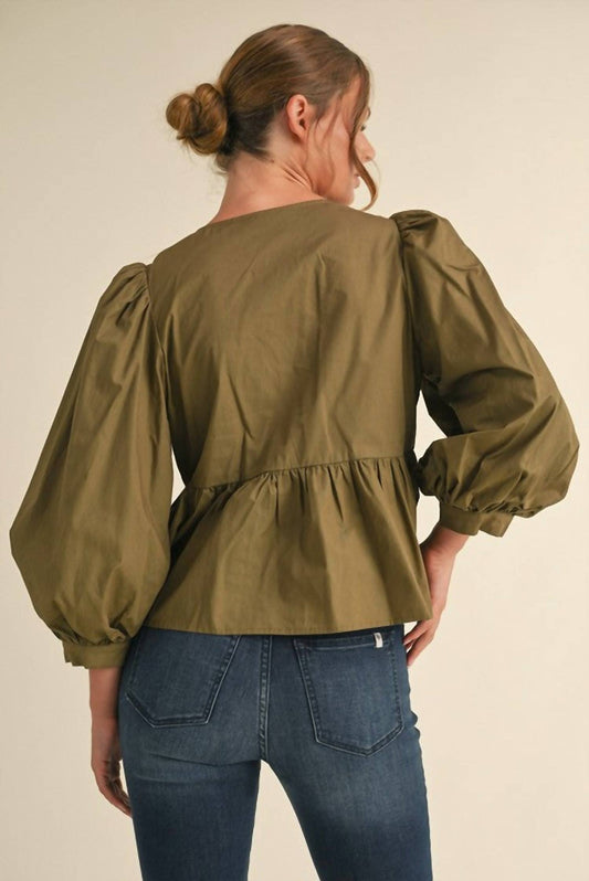 Jodifl - Betty Bow Ties Peplum Top