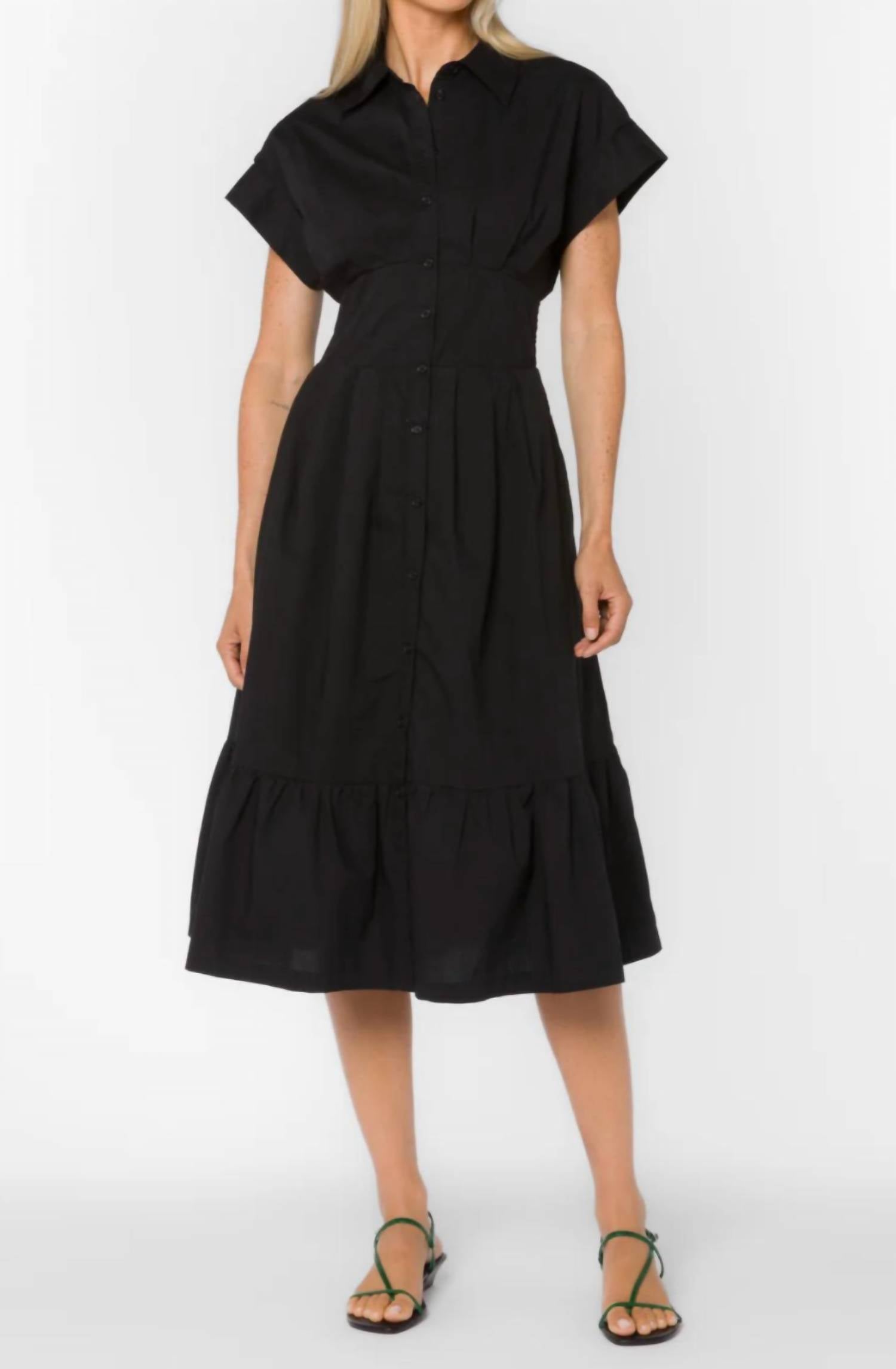 Velvet Heart - Poplin Midi Shirt Dress
