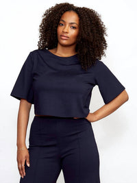 Ripley Rader - Ponte Knit Short Sleeve Top