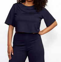 Ripley Rader - Ponte Knit Short Sleeve Top