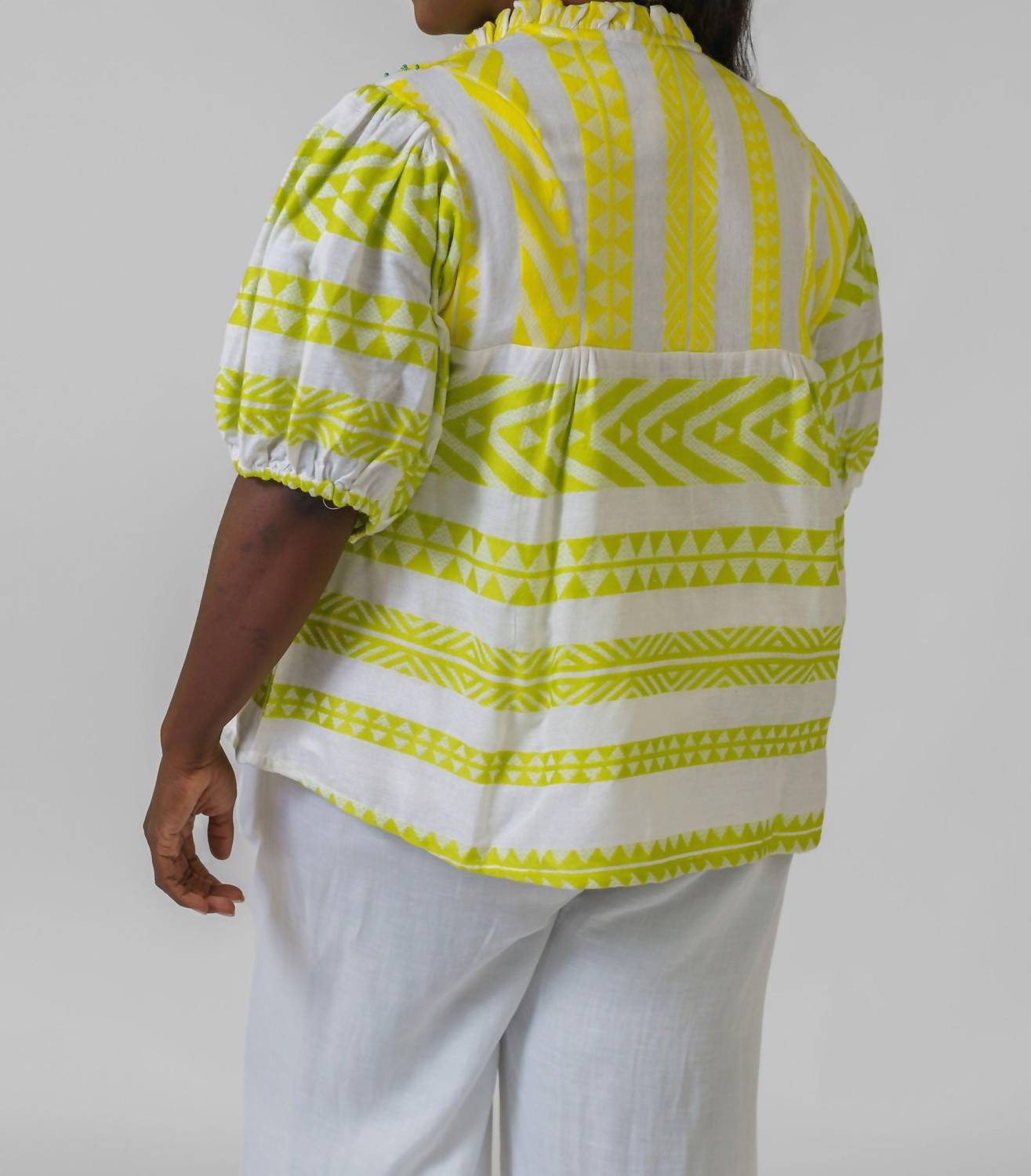 Just Bellina - Lime Tie Top - Plus