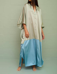 Pitusa - Satin Colorblock Kaftan Dress