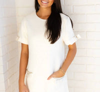 Mable - Shimmer Snowflake Mini Dress