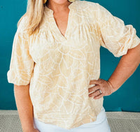 Pinch - Amelia Quarter Sleeve Print Blouse