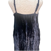 Paparazzi By Biz - Women's Crushed Velvet Slip Dress With Pockets