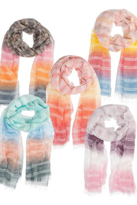 Elsie & Zoey - Striped Multi Colored Scarf
