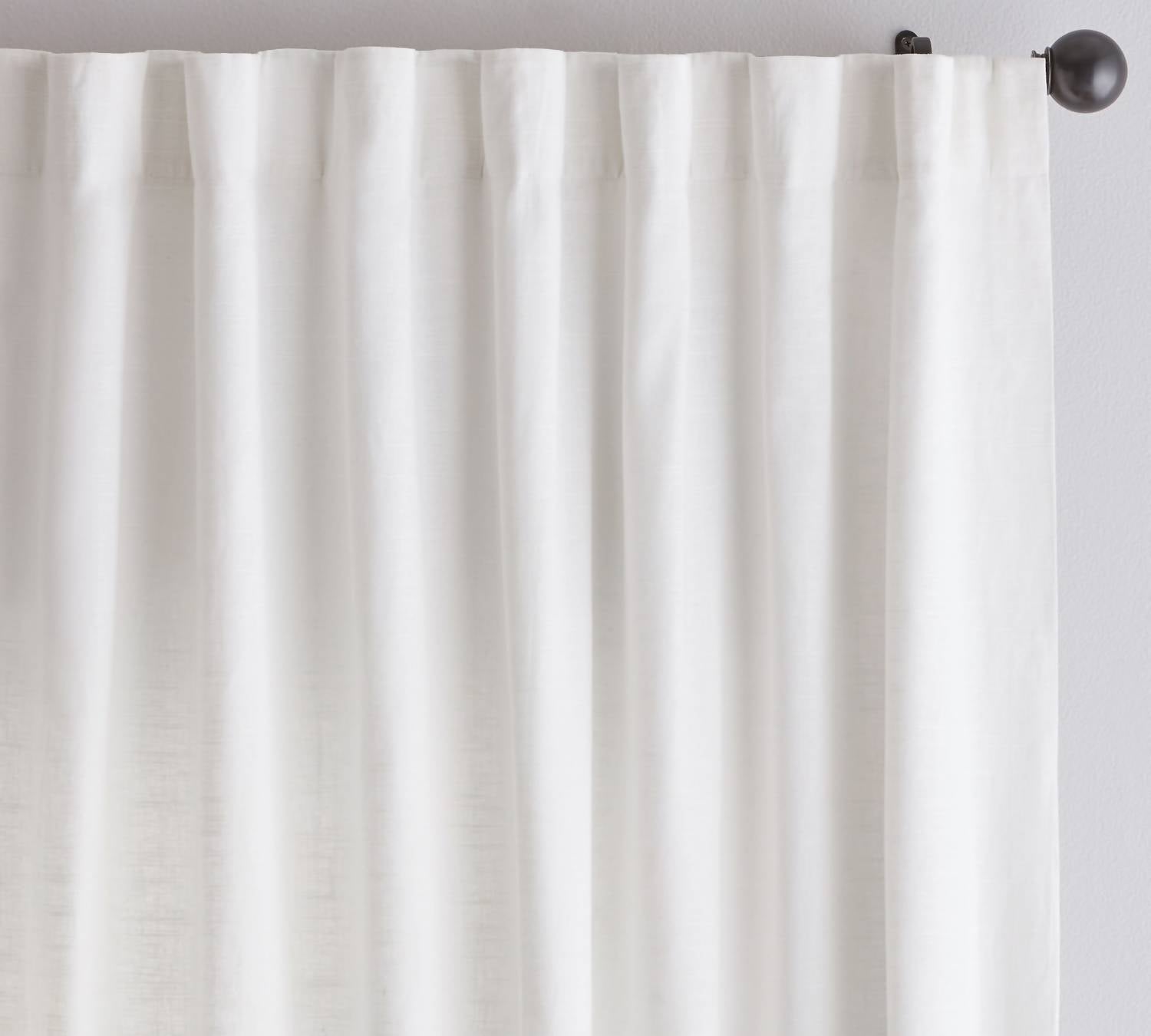 Pottery Barn Emery 3-in-1 Pole-top Blackout Curtain Panel - 50" X 108" in 1 pole top blackout curtain panel 50 x 108 in white - item - alternate view