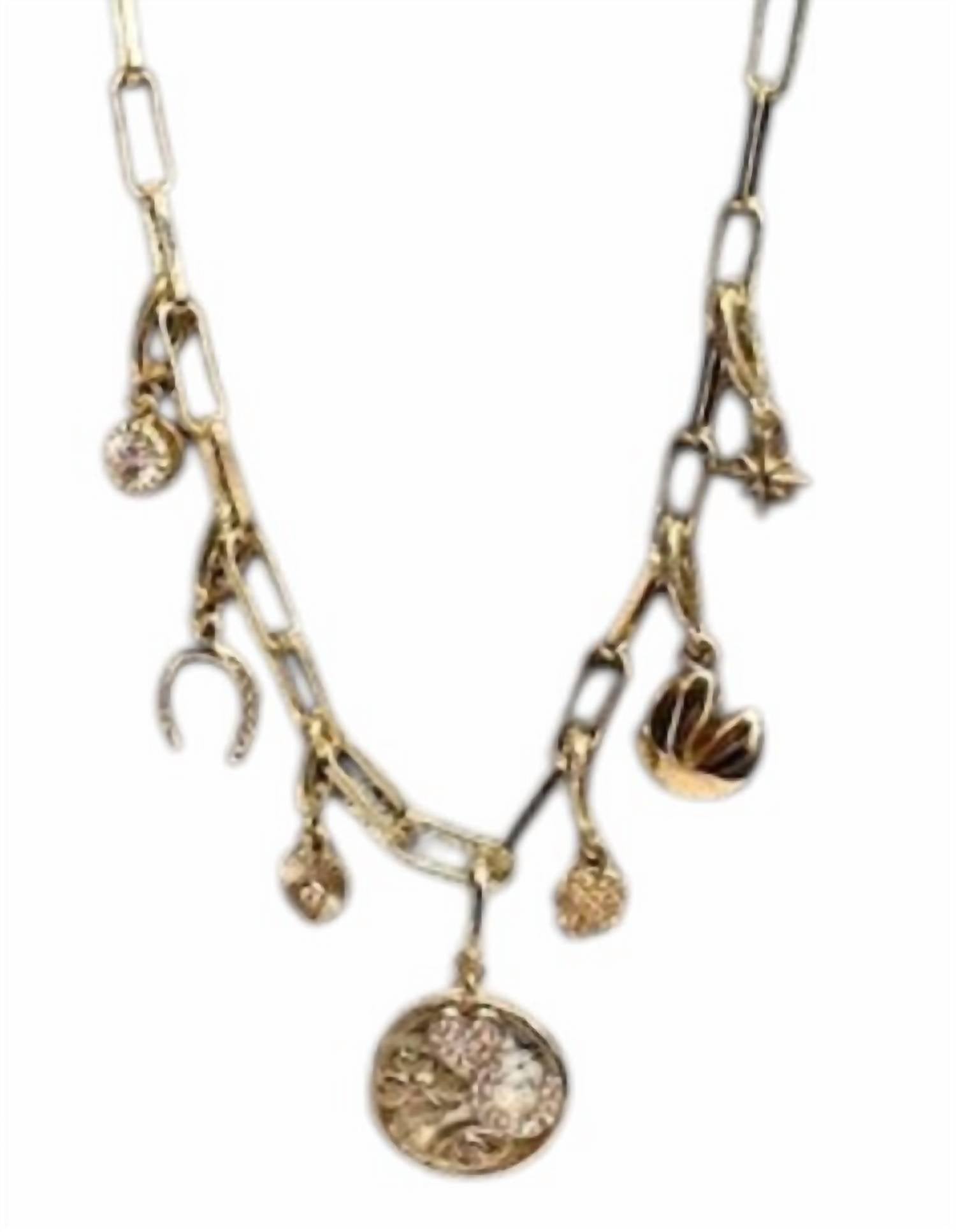 Iishii - Women's Paper Clip Chain Charm Necklace