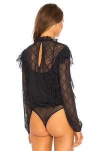 Free People Goldie Bodysuit in black - women's shirt - view 4
