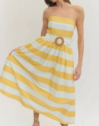 Entro - Giselle Striped Midi Dress