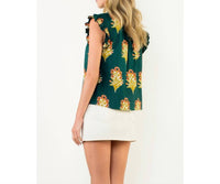 Thml - flutter sleeve floral blouse