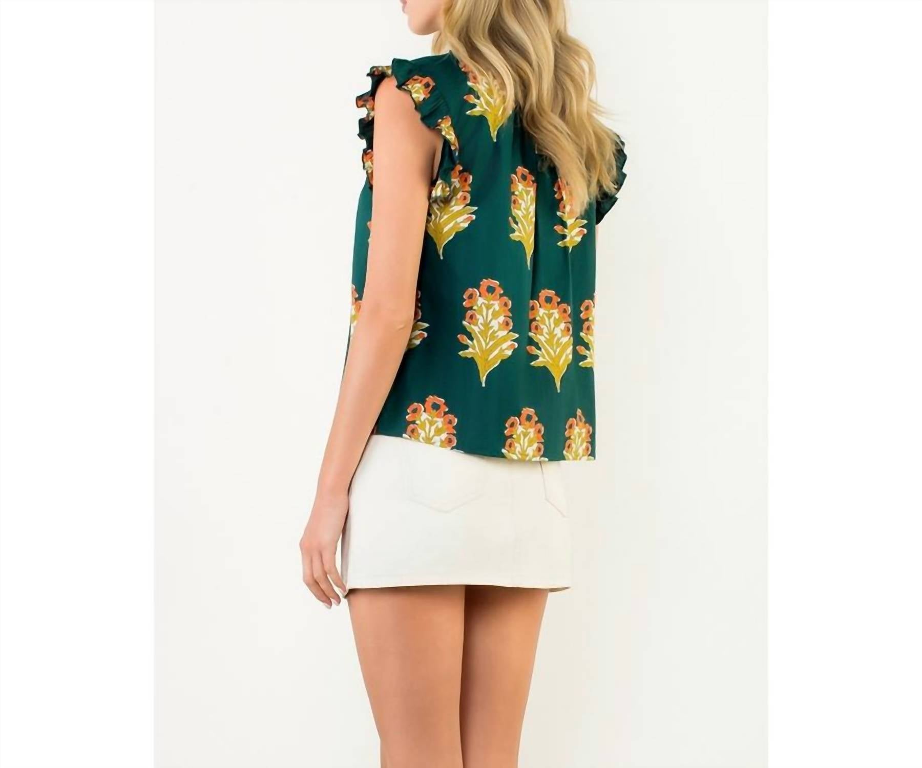 Thml - flutter sleeve floral blouse