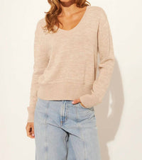 John + Jenn - Brody Cotton V Neck Sweater