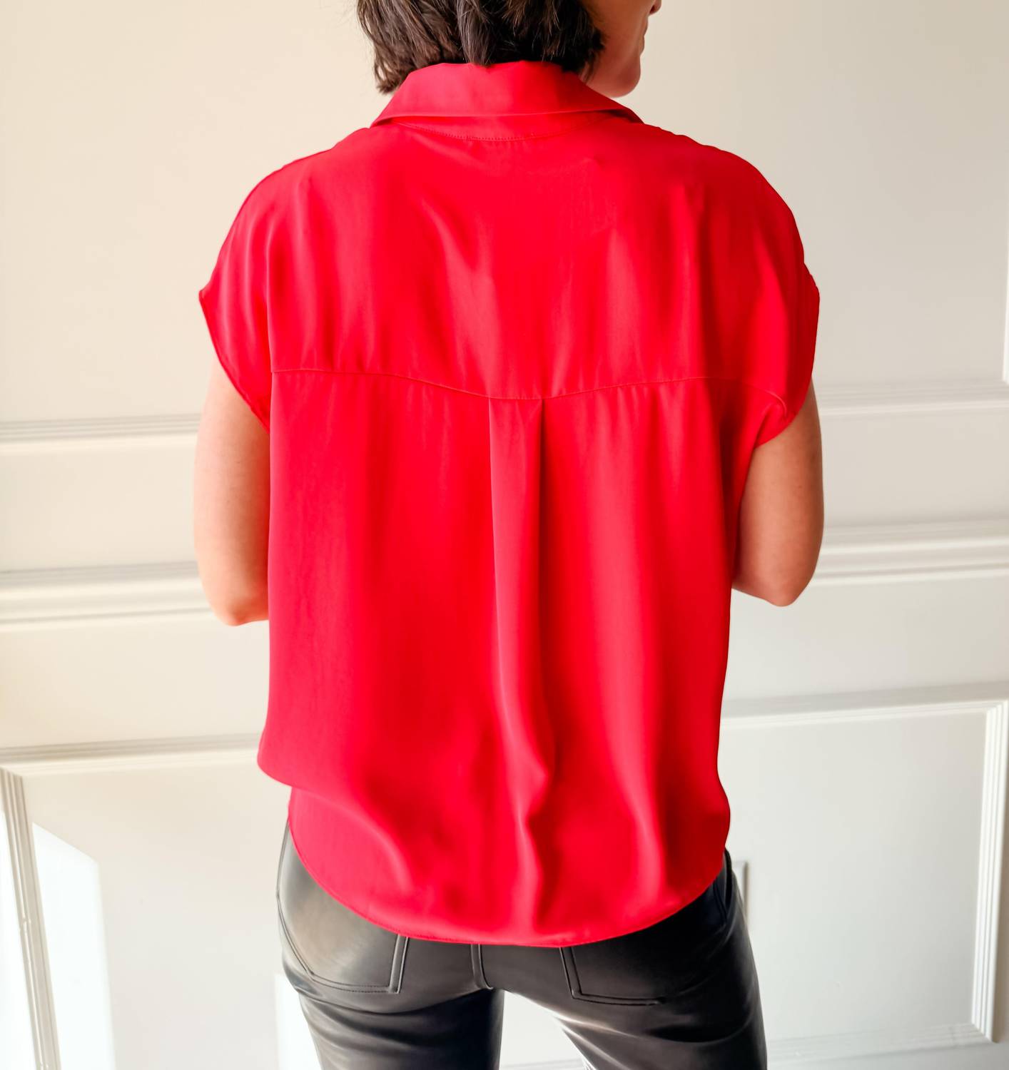 Current Air - Rouge Classic Button Blouse