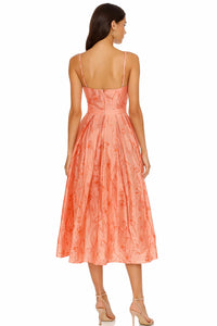 hutch Floral Satin Midi Dress in pink - women's dress - alternate view