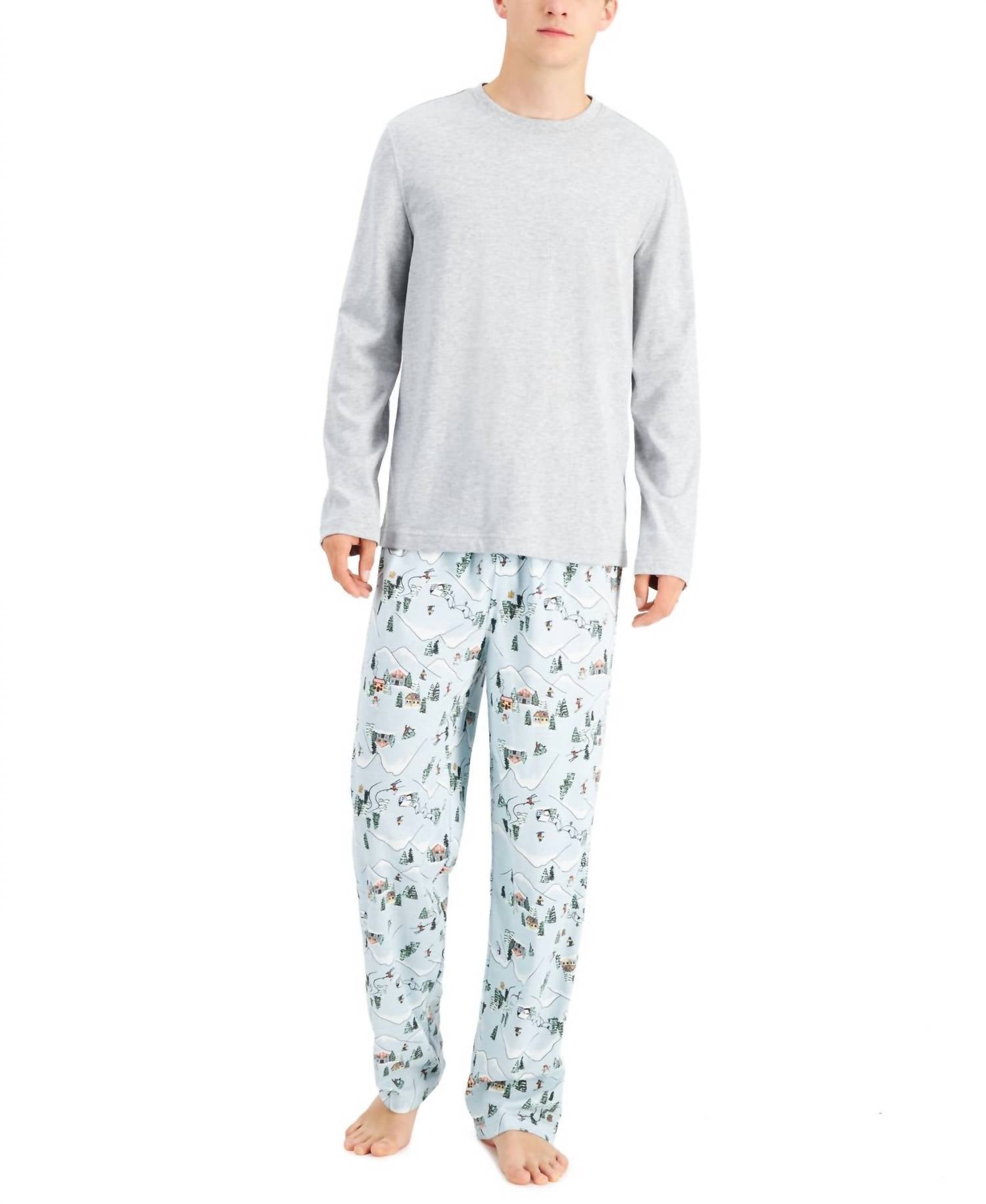 Family Pjs - Men's Matching Ski Mountain Pajama Set