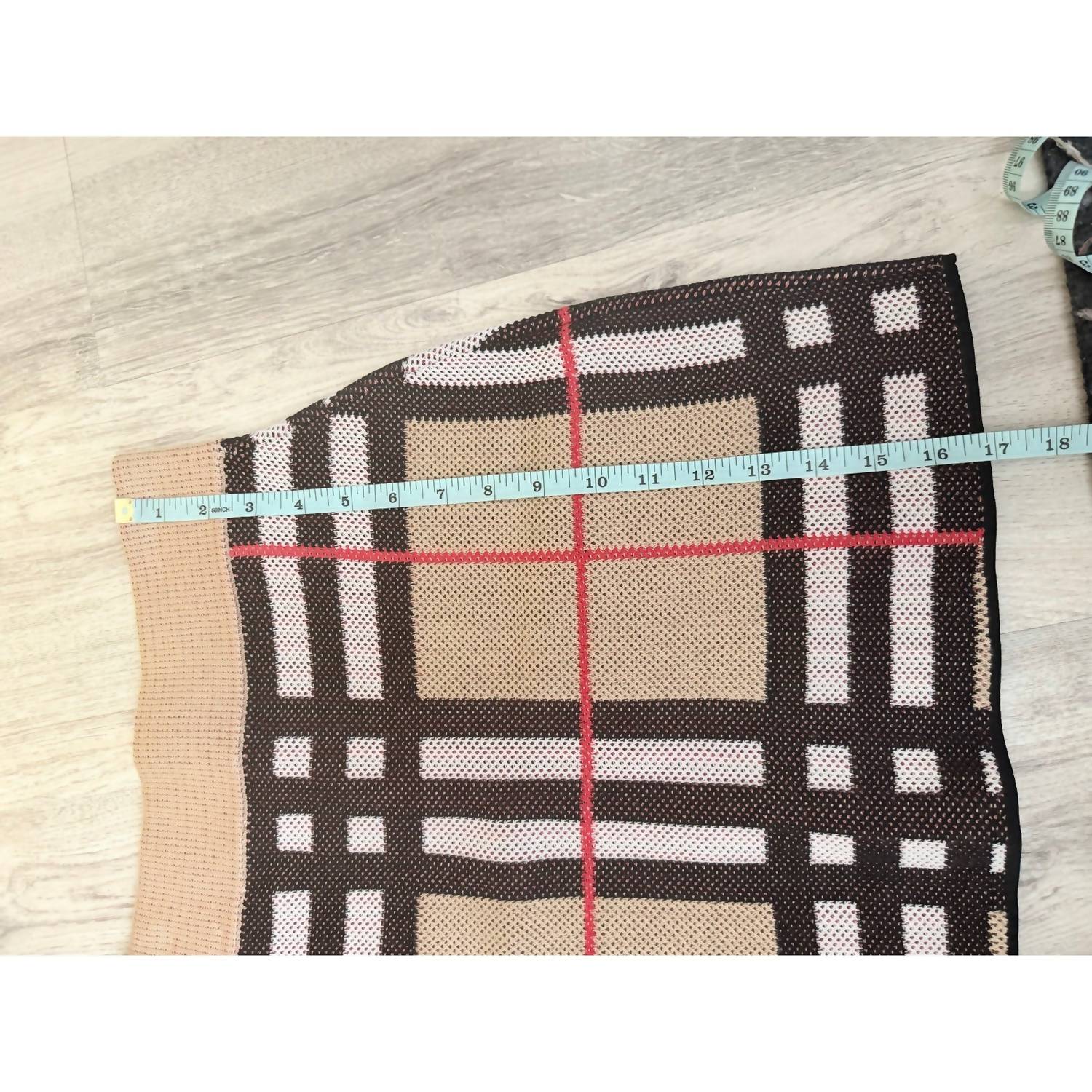 Burberry - Check Knit Mini Skirt