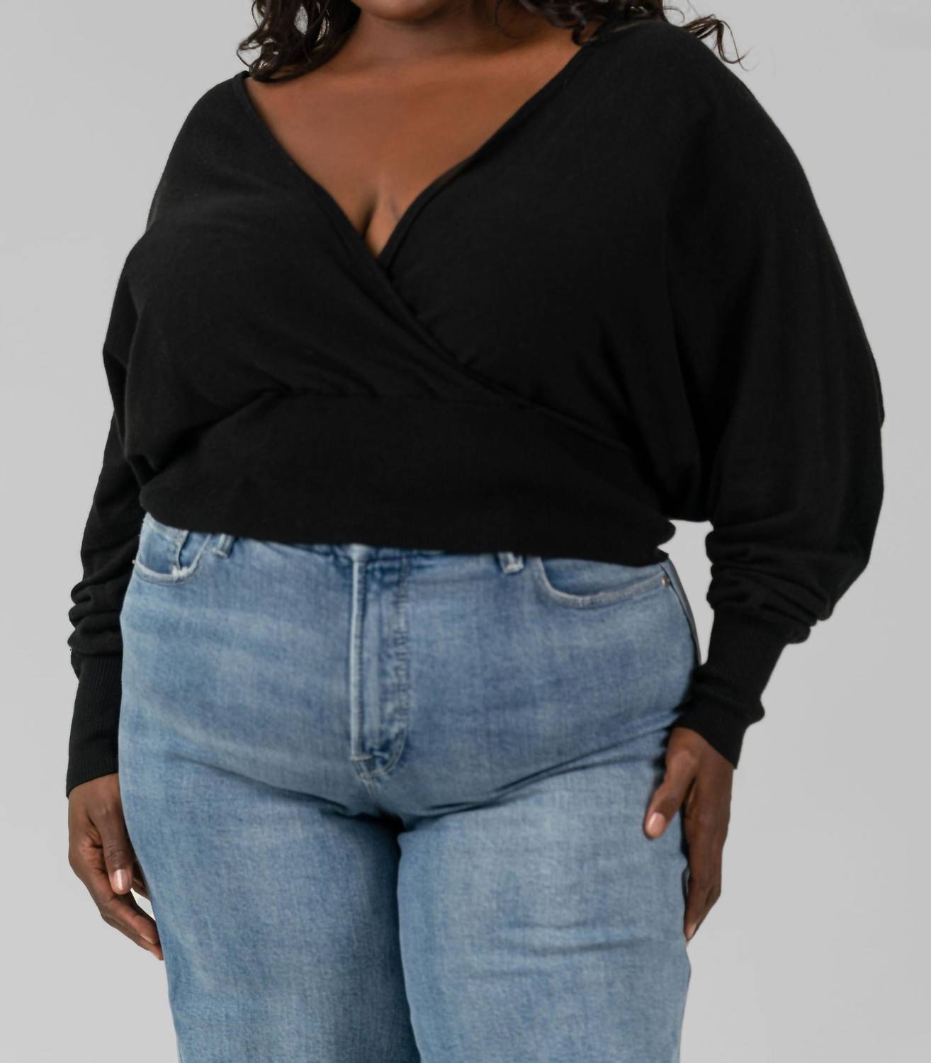 Bitte Kai Rand - Mullein Cotton Wrap Sweater - Plus Size