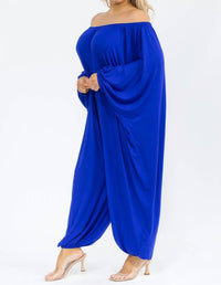Karen T Design - Long Sleeve Harem Jumpsuit - Plus