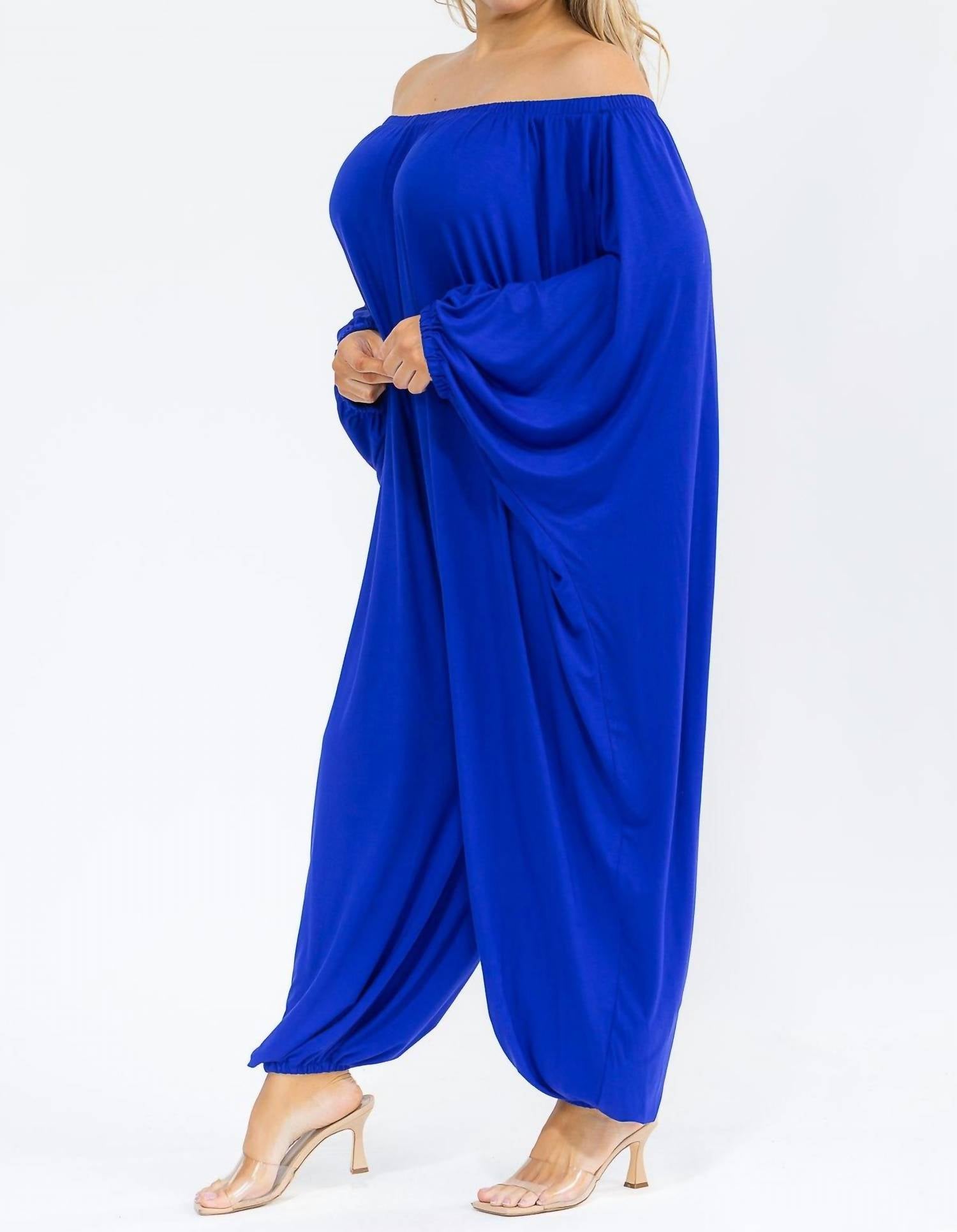 Karen T Design - Long Sleeve Harem Jumpsuit - Plus