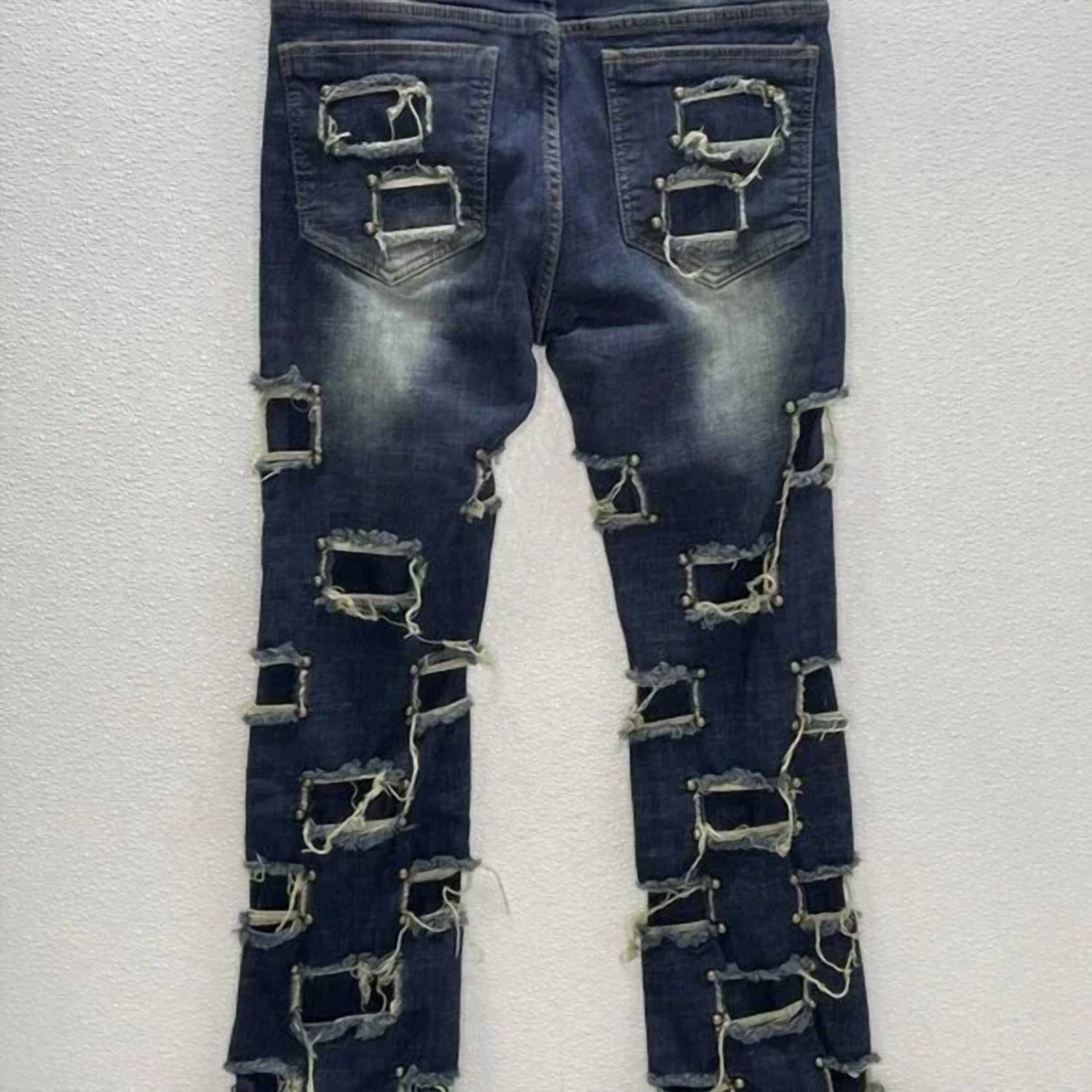 Watson Menswear - Men's Stacked Studded Jeans